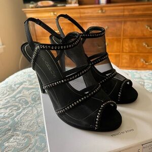 Caparros Black Rhinestone Heels